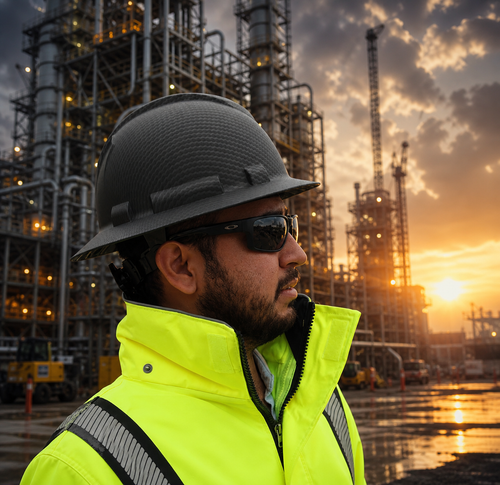 Black Graphite Hard Hat